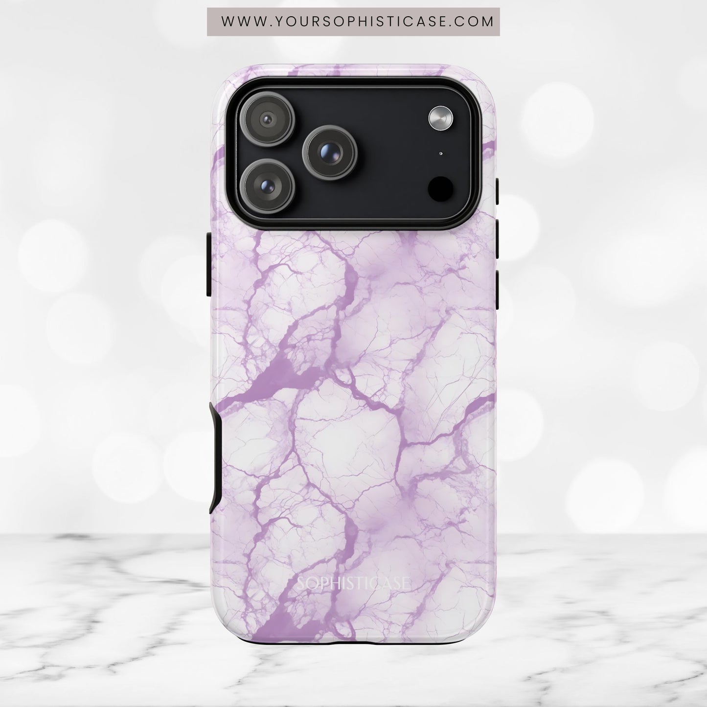 Marble Opulence in Purple - iPhone Case