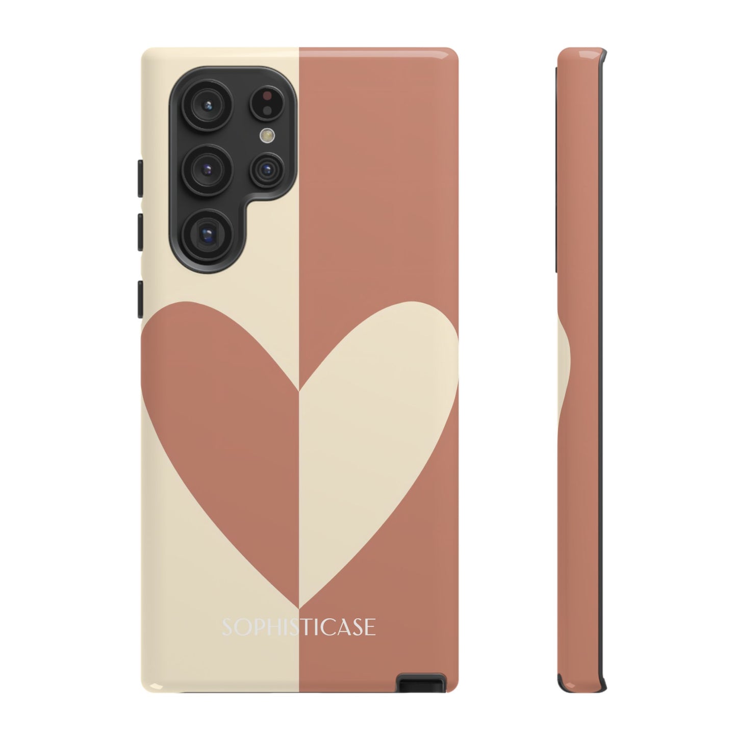 Be Mine in Brown and Cream - Drop Proof Phone Case for Samsung Galaxy - Sophisticase