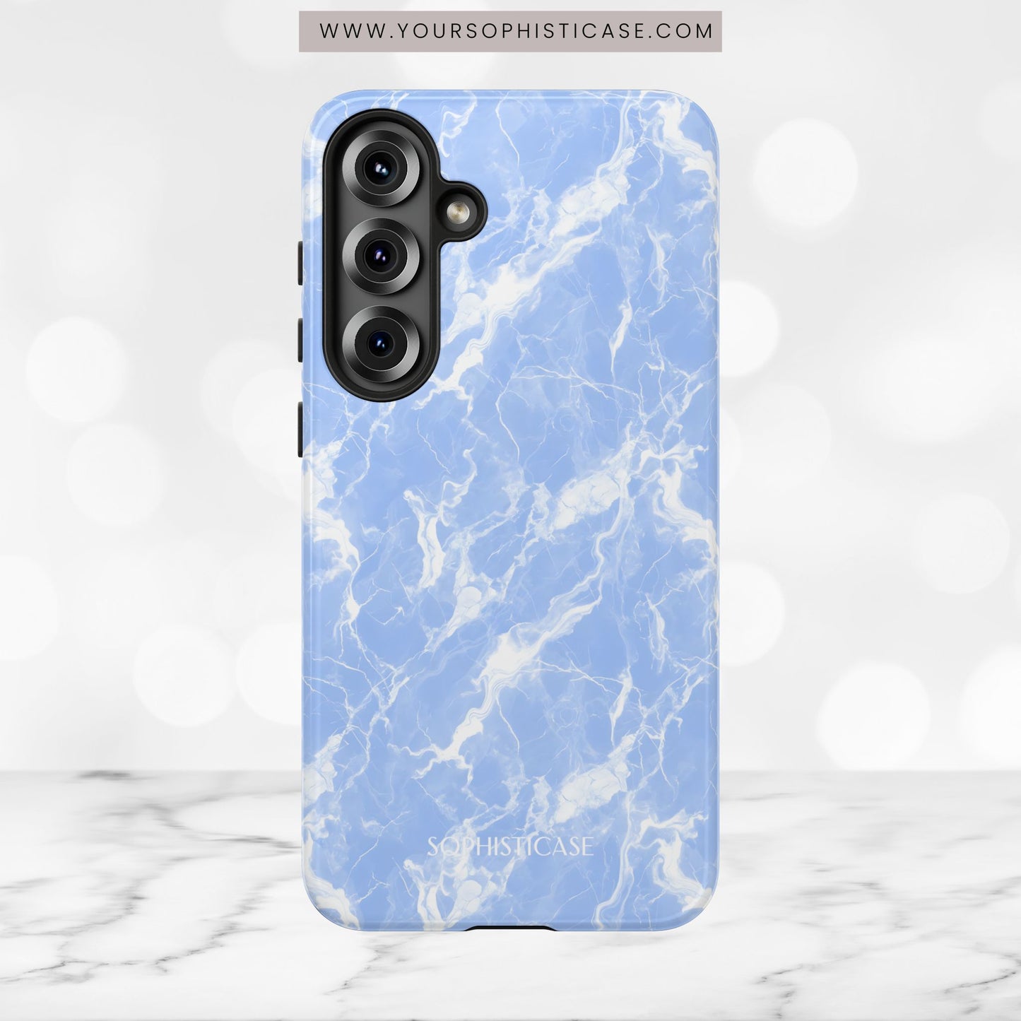 Marble Crush in Blue - Tough Phone Case