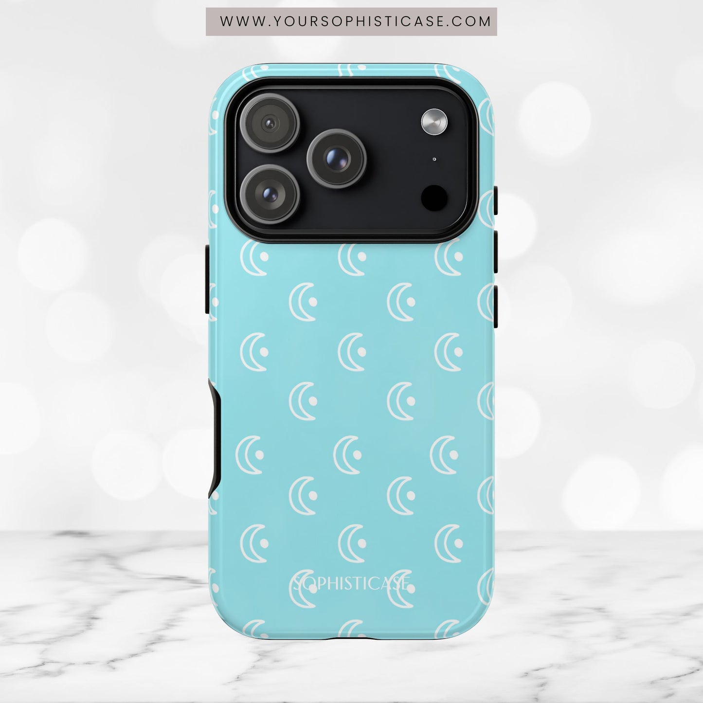 Moon Phase in Aqua - iPhone Case