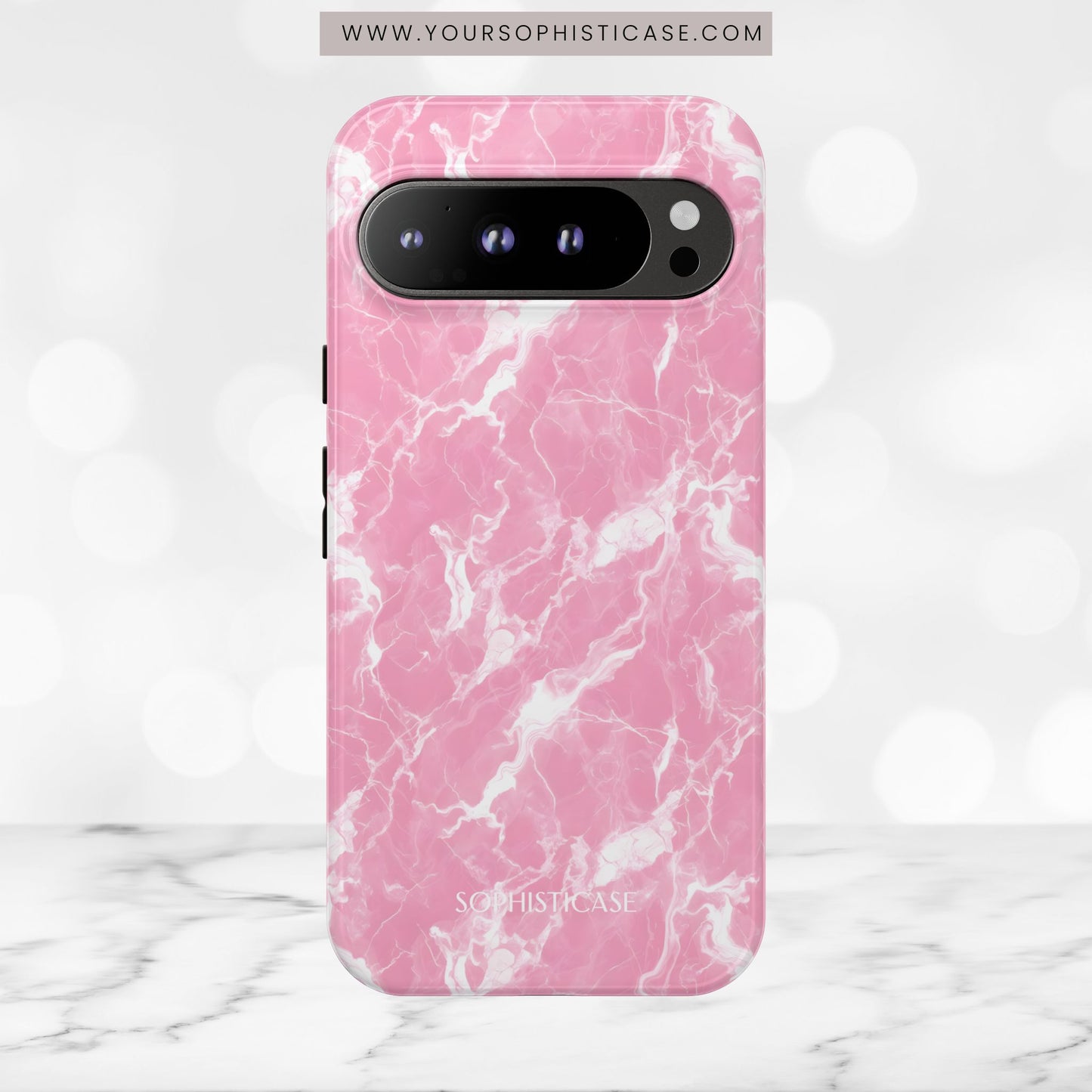 Marble Crush in Pink - Tough Phone Case