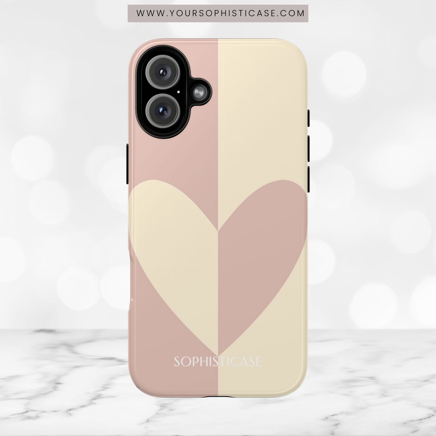 Be Mine in Brown and Beige - iPhone Case