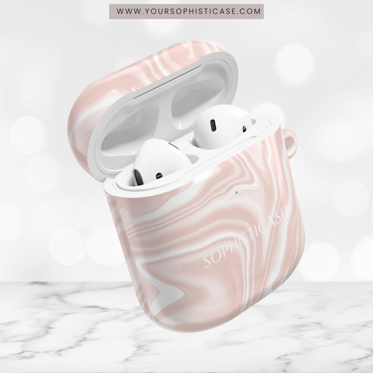 AirPod Cases - Liquid Dreams in Neutral Beige