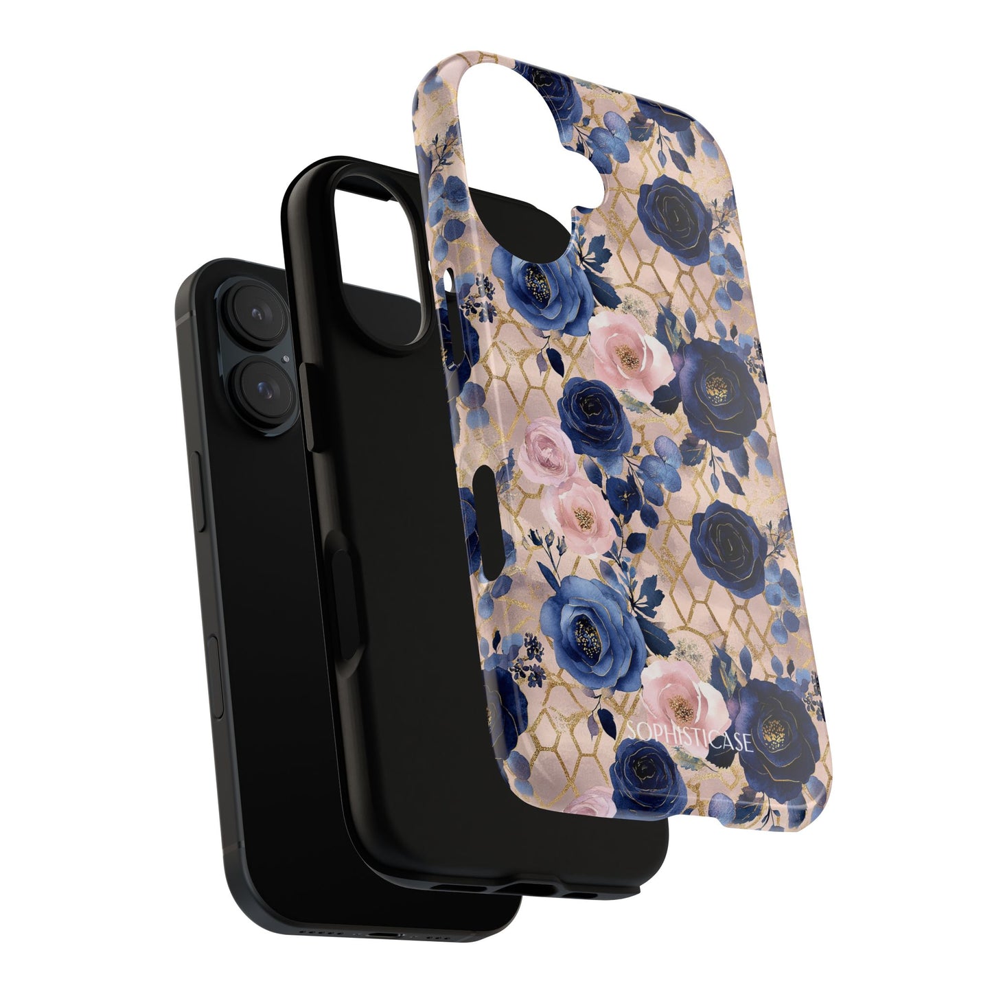 Royal Floral in Navy Blush - Tough Phone Case