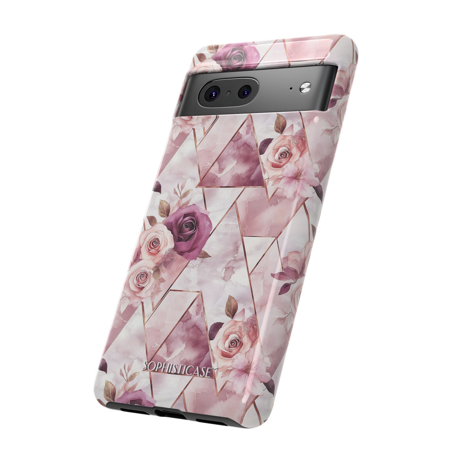 Royal Floral in Plum Chevron - Tough Phone Case