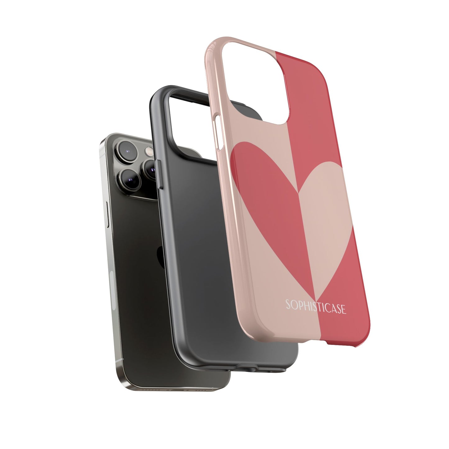 Be Mine in Red and Brown - iPhone Case