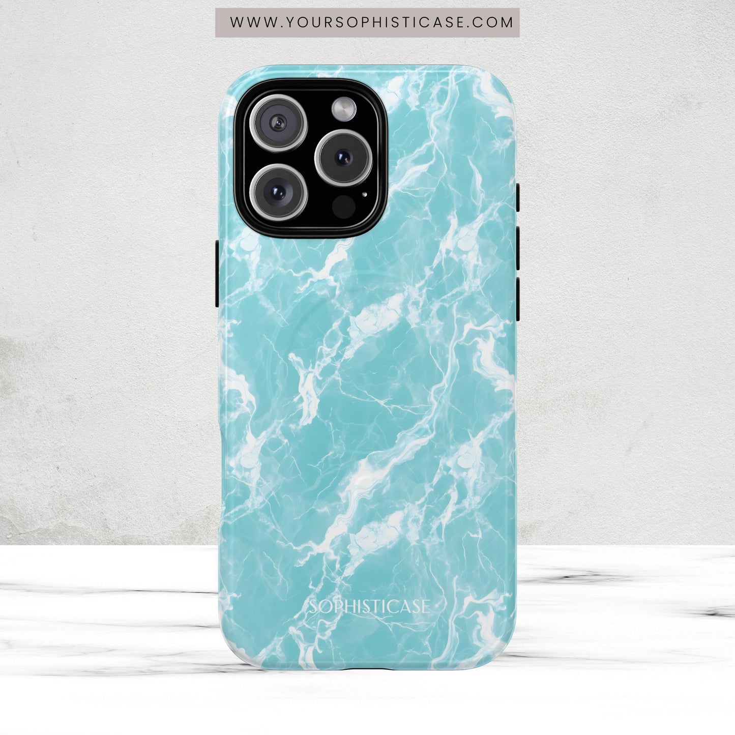 Marble Crush in Aqua - Magsafe Case