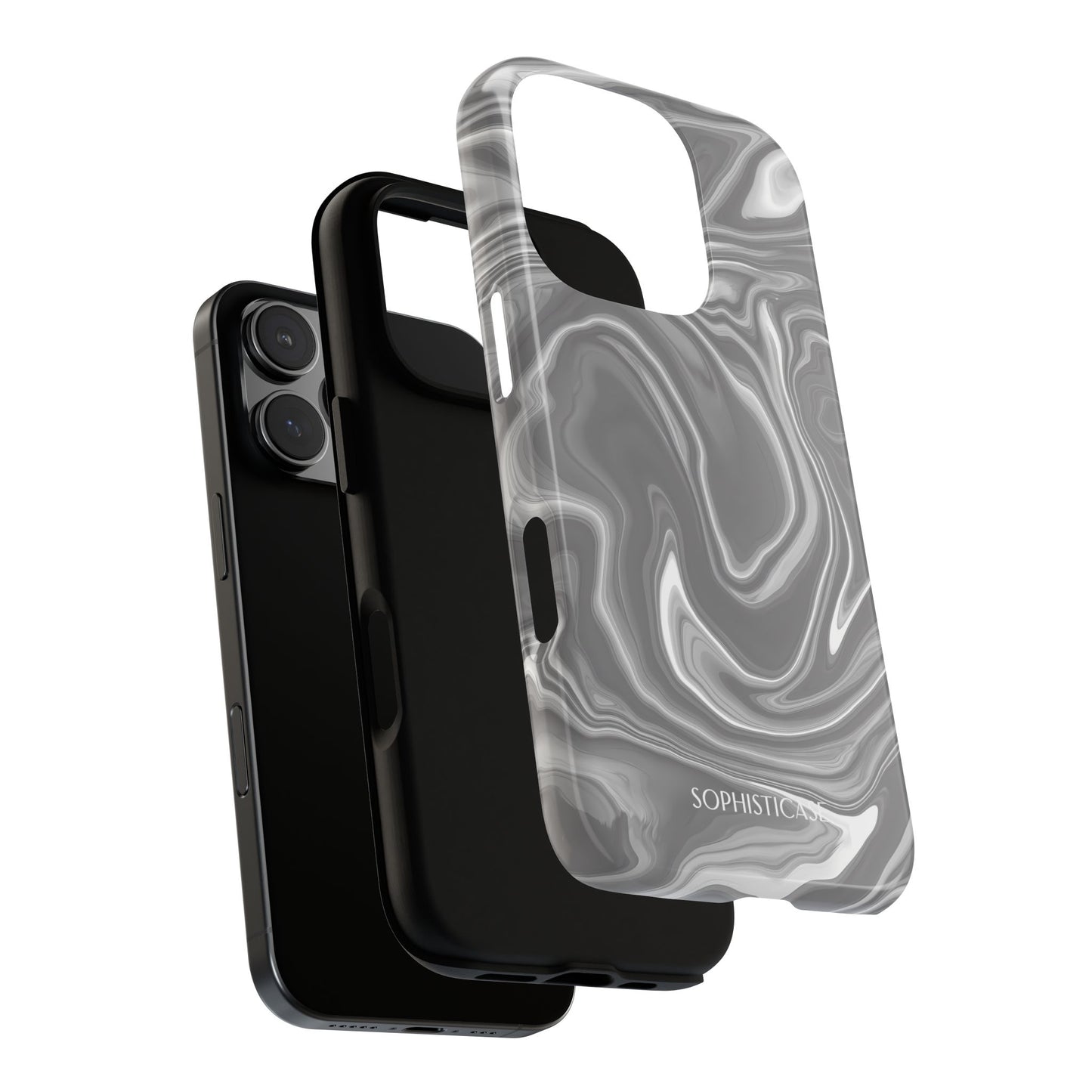 Liquid Dreams in Charcoal - iPhone Case