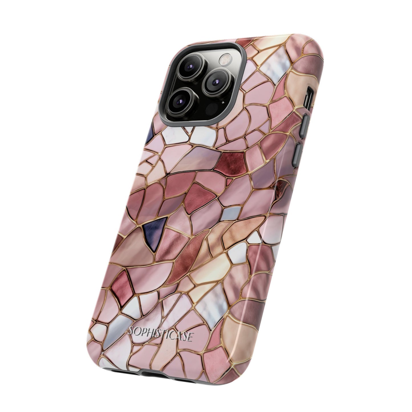 Rose' Runway in Pink Mosaic - Tough Phone Case