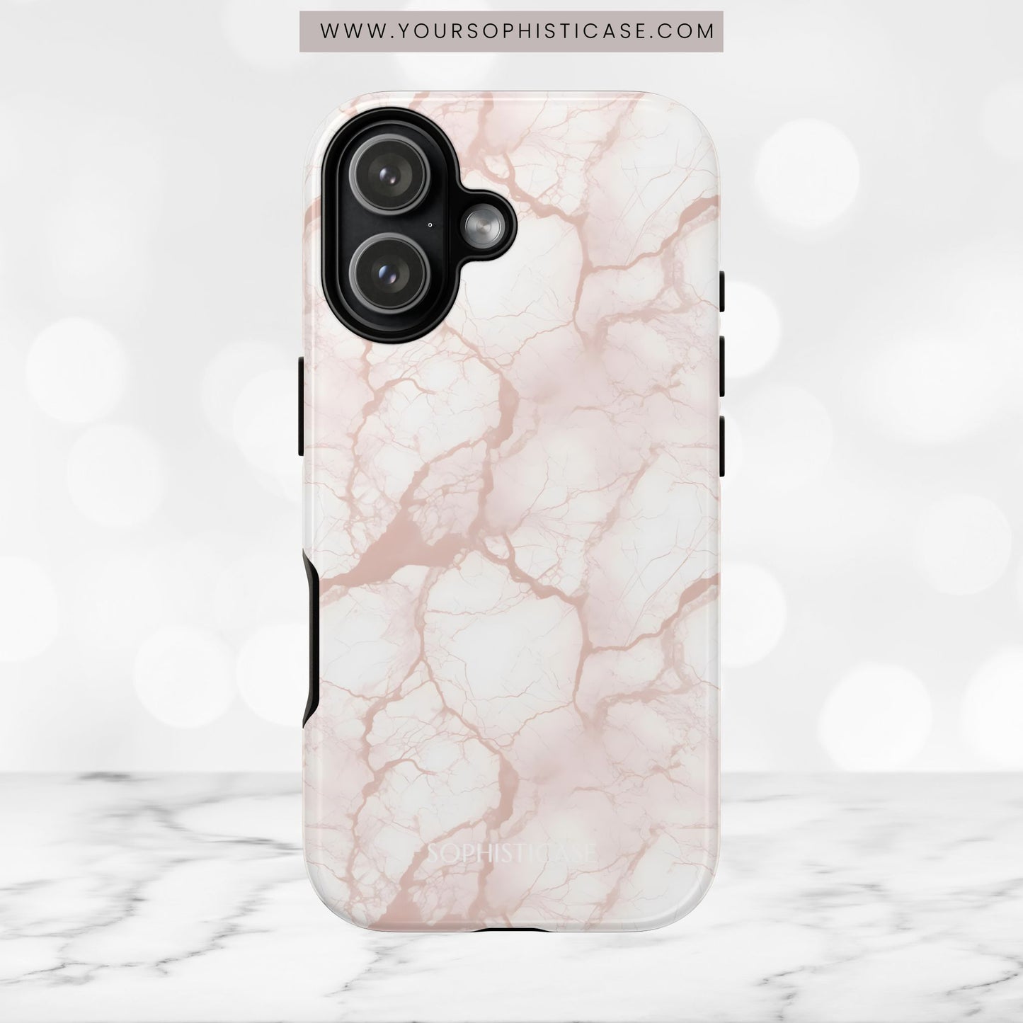 Marble Opulence in Neutral Beige - iPhone Case