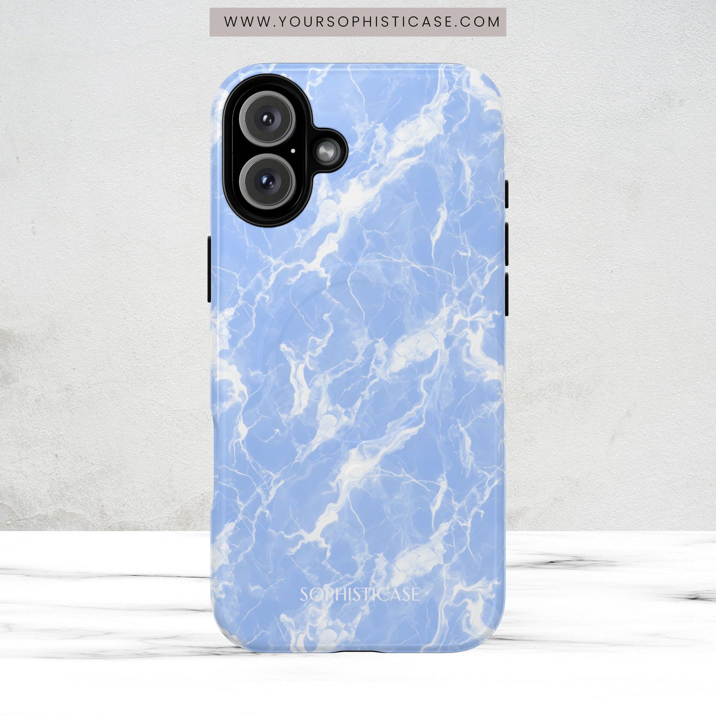Marble Crush in Blue - Magsafe Case