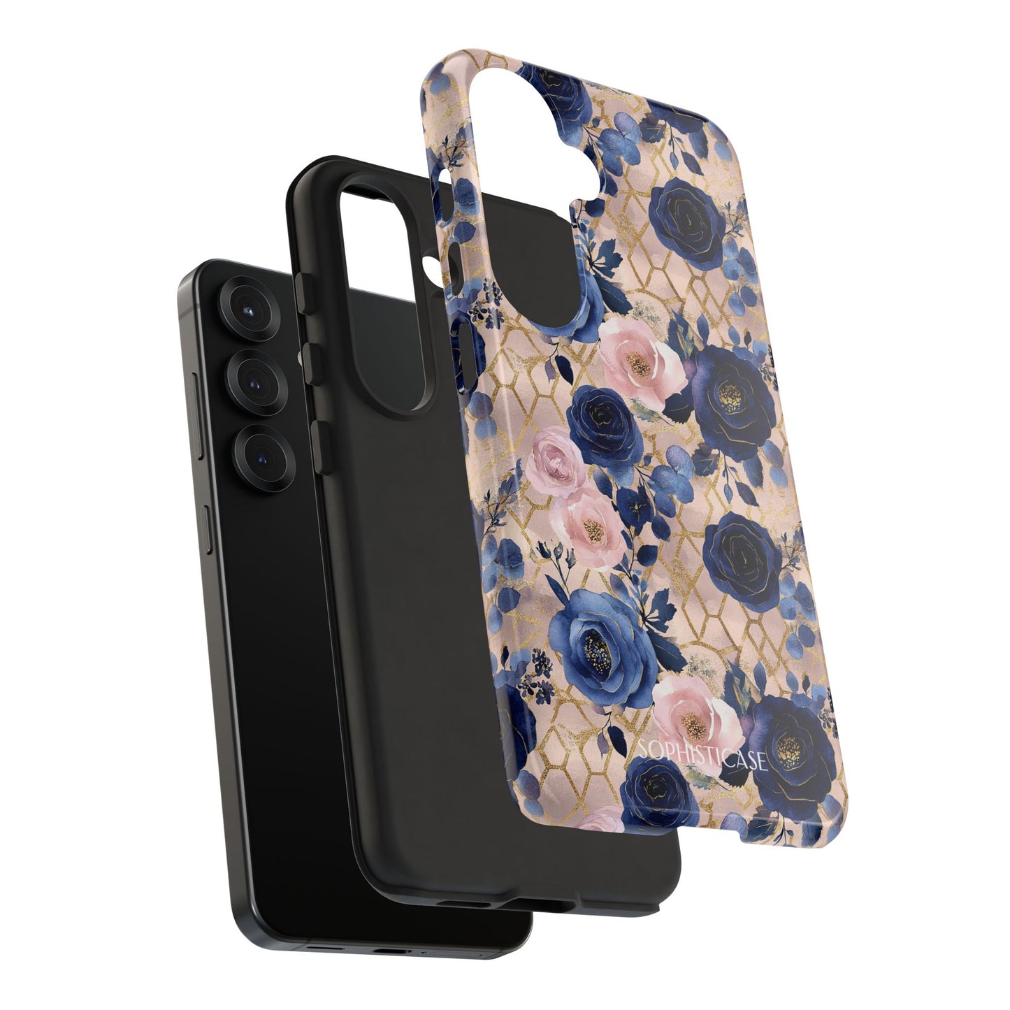 Royal Floral in Navy Blush - Tough Phone Case