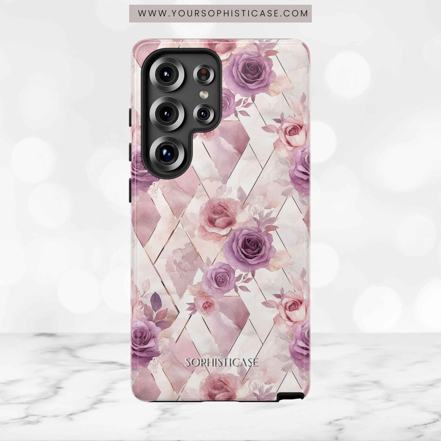 Royal Floral in Mauve Rose - Tough Phone Case