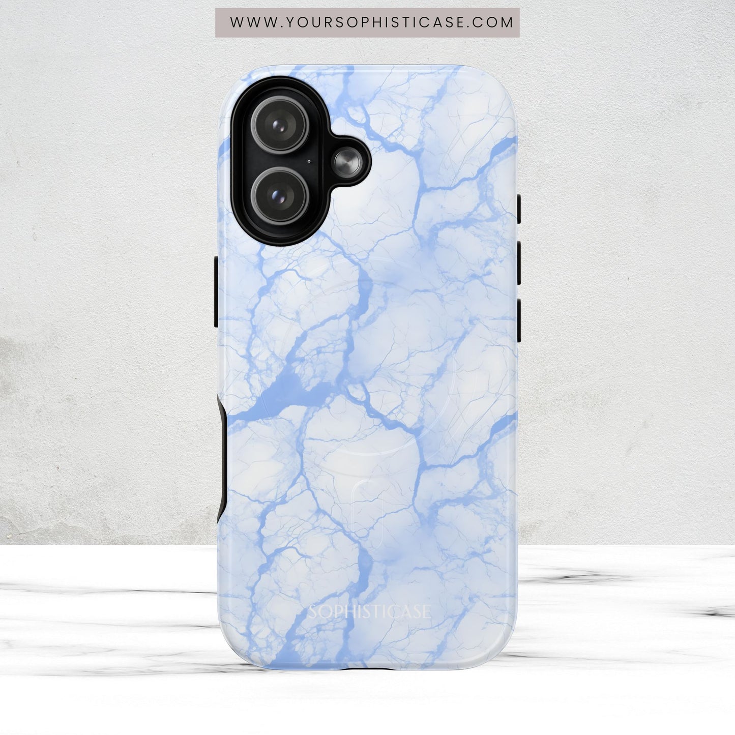 Marble Opulence in Blue - Magsafe Case