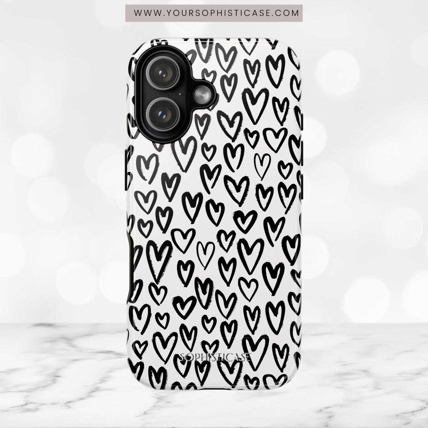 Dark Thoughts in Urban Heart - Tough Phone Case