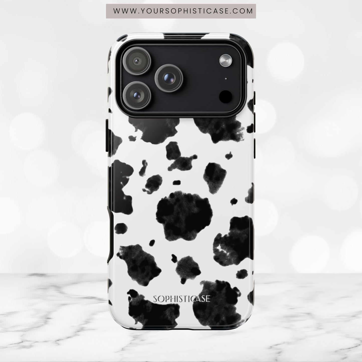 Holy Cow in Black - iPhone Case