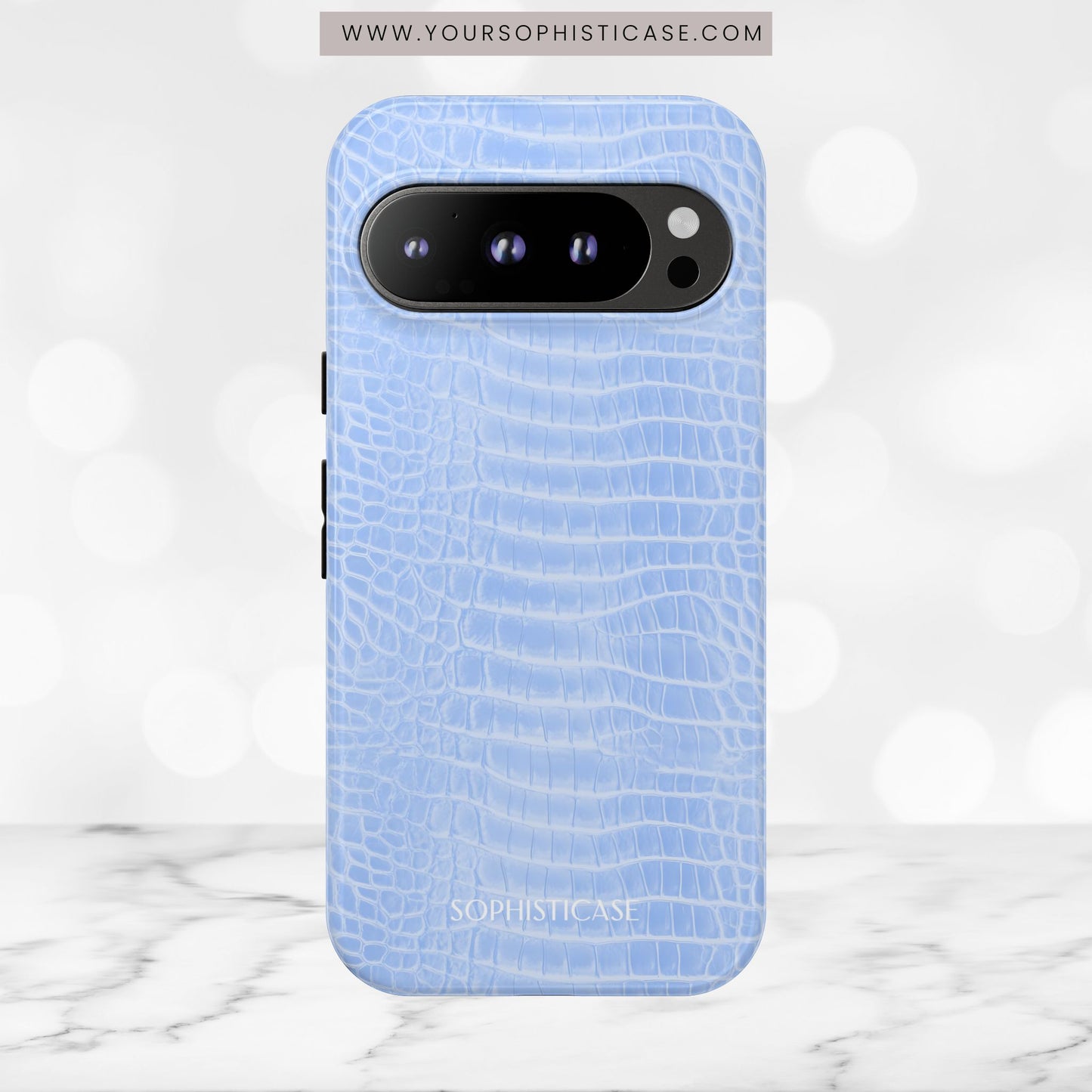 Luxe Leather in Blue - Tough Phone Case