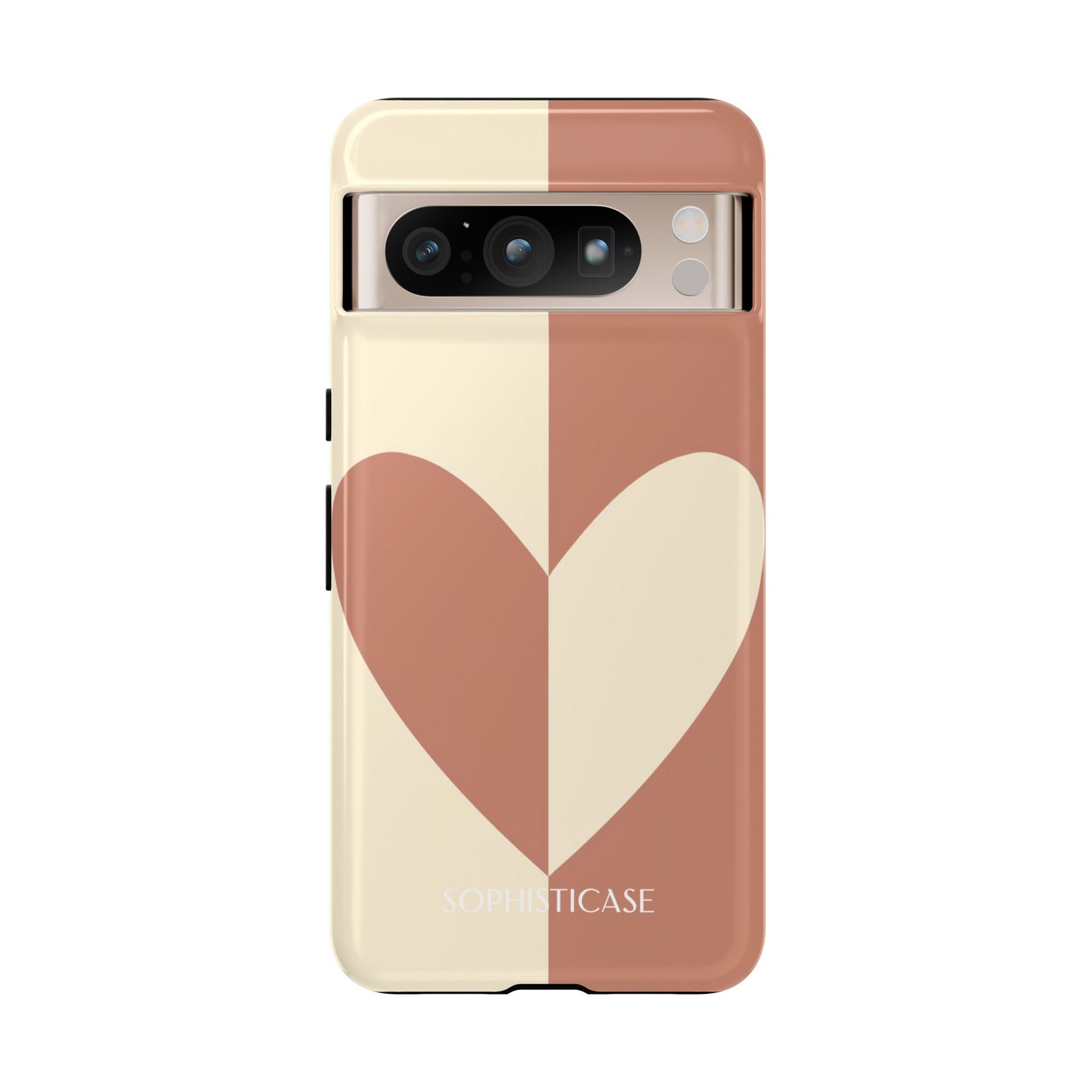 Be Mine in Brown and Cream - Drop Proof Phone Case for Google Pixel - Sophisticase