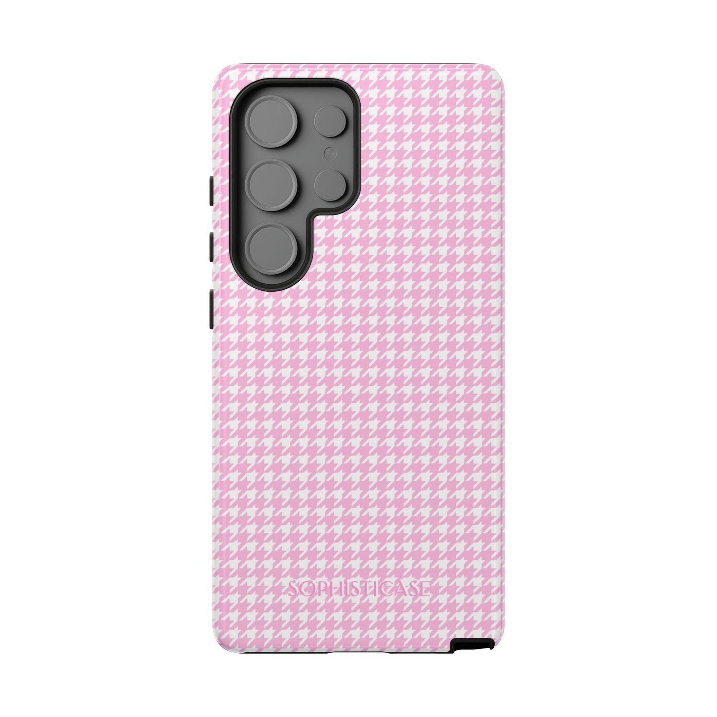 Houndstooth in Pink - Protective Phone Case for Samsung Galaxy