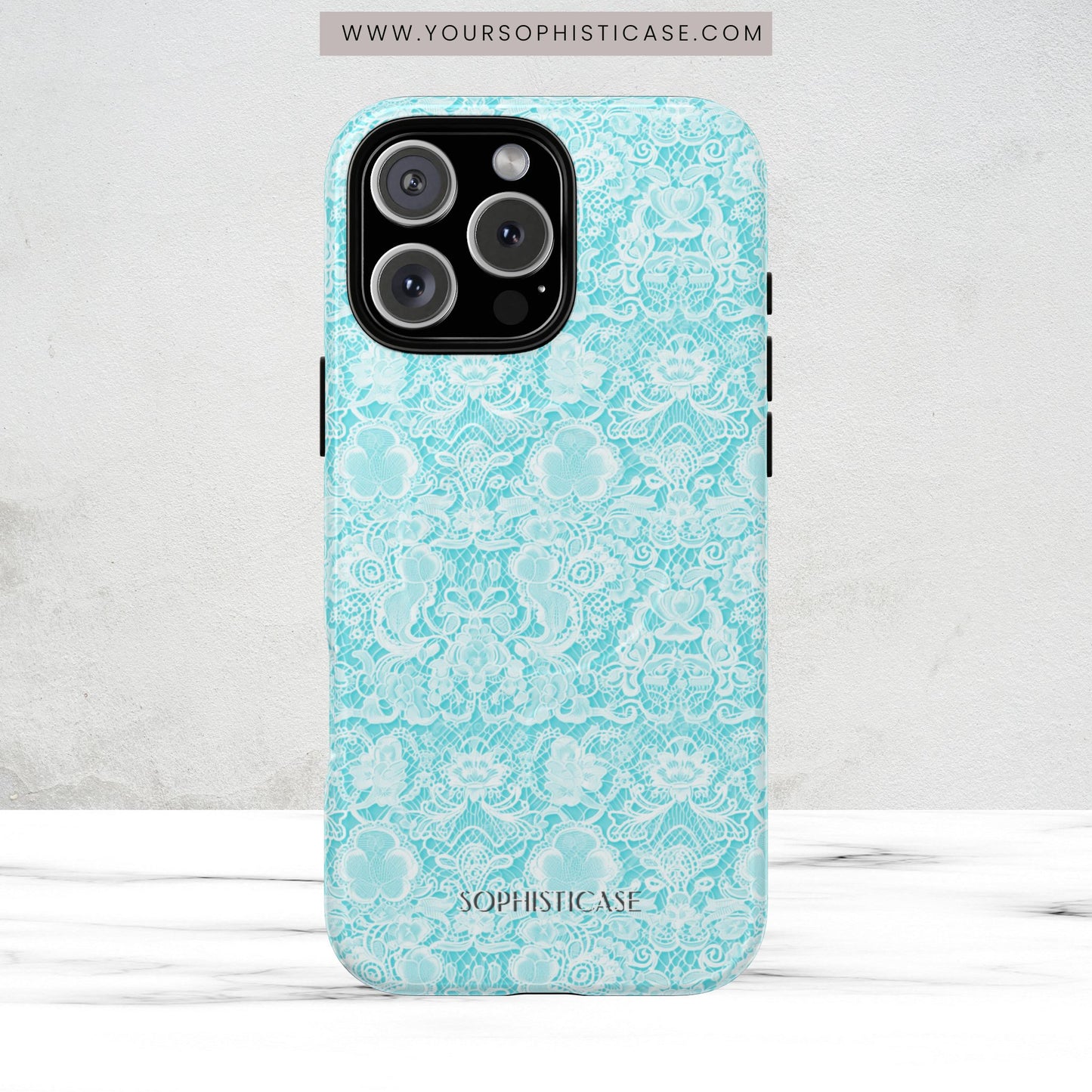 Luxe Lace in Aqua - Magsafe Case
