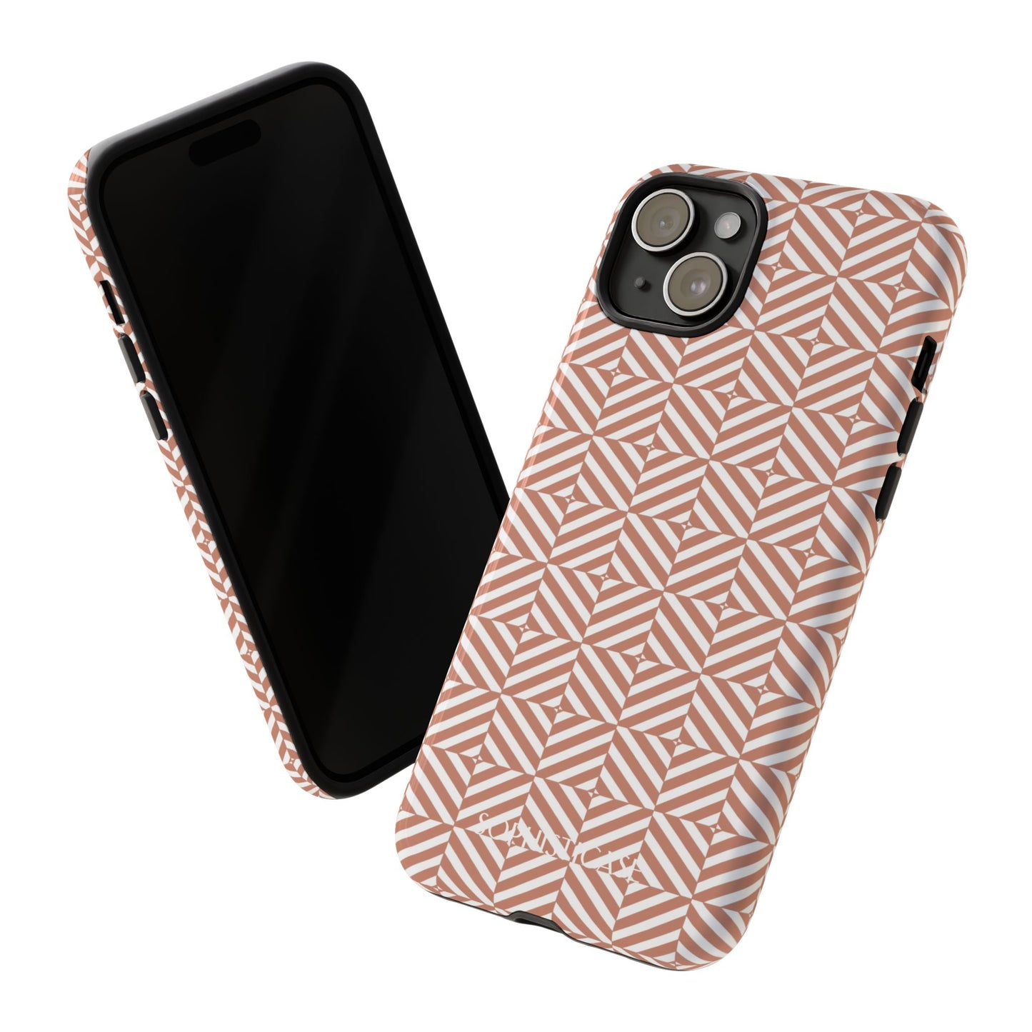 Illusions in Light Brown - Tough Phone Case for iPhone