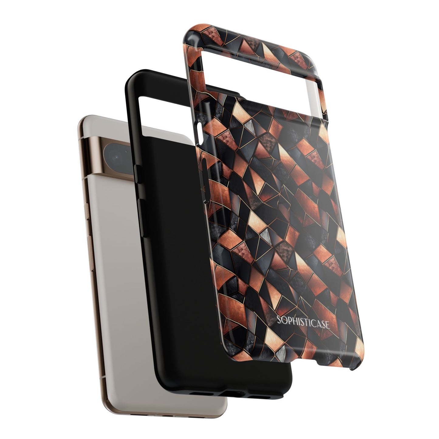 Rose' Runway in Noir Mosaic - Tough Phone Case
