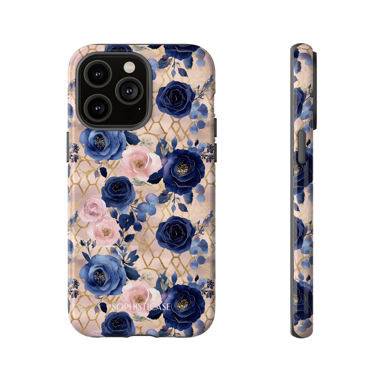 Royal Floral in Navy Blush - Tough Phone Case
