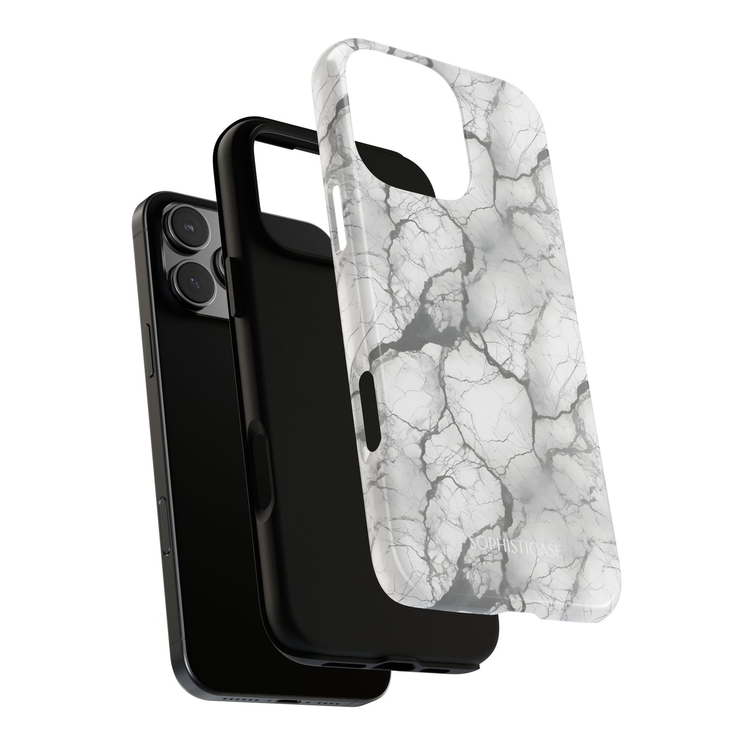 Marble Opulence in Charcoal Grey - iPhone Case