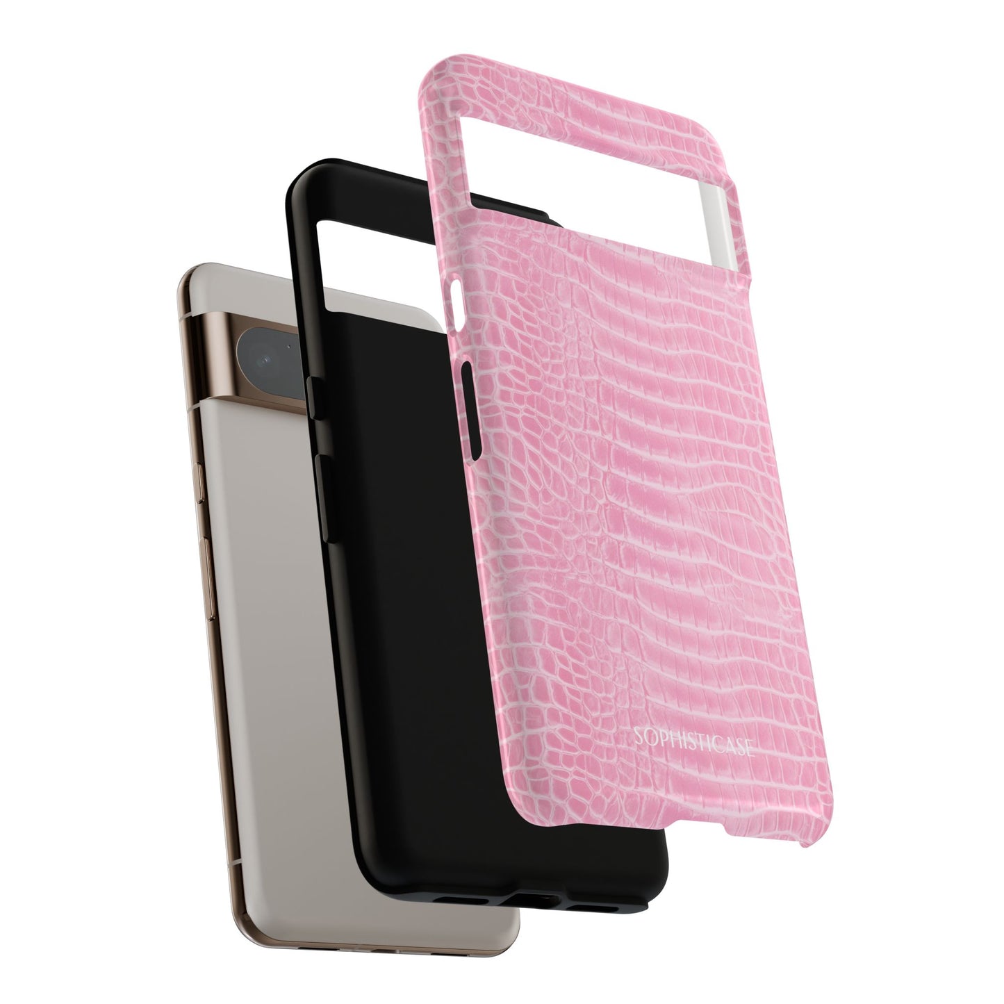 Luxe Leather in Pink - Tough Phone Case