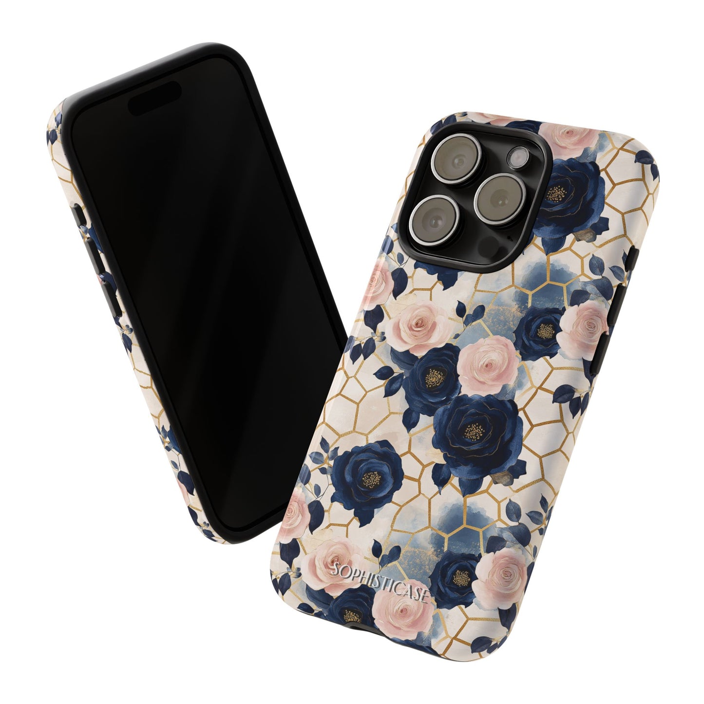 Royal Floral in Navy Hive - Tough Phone Case