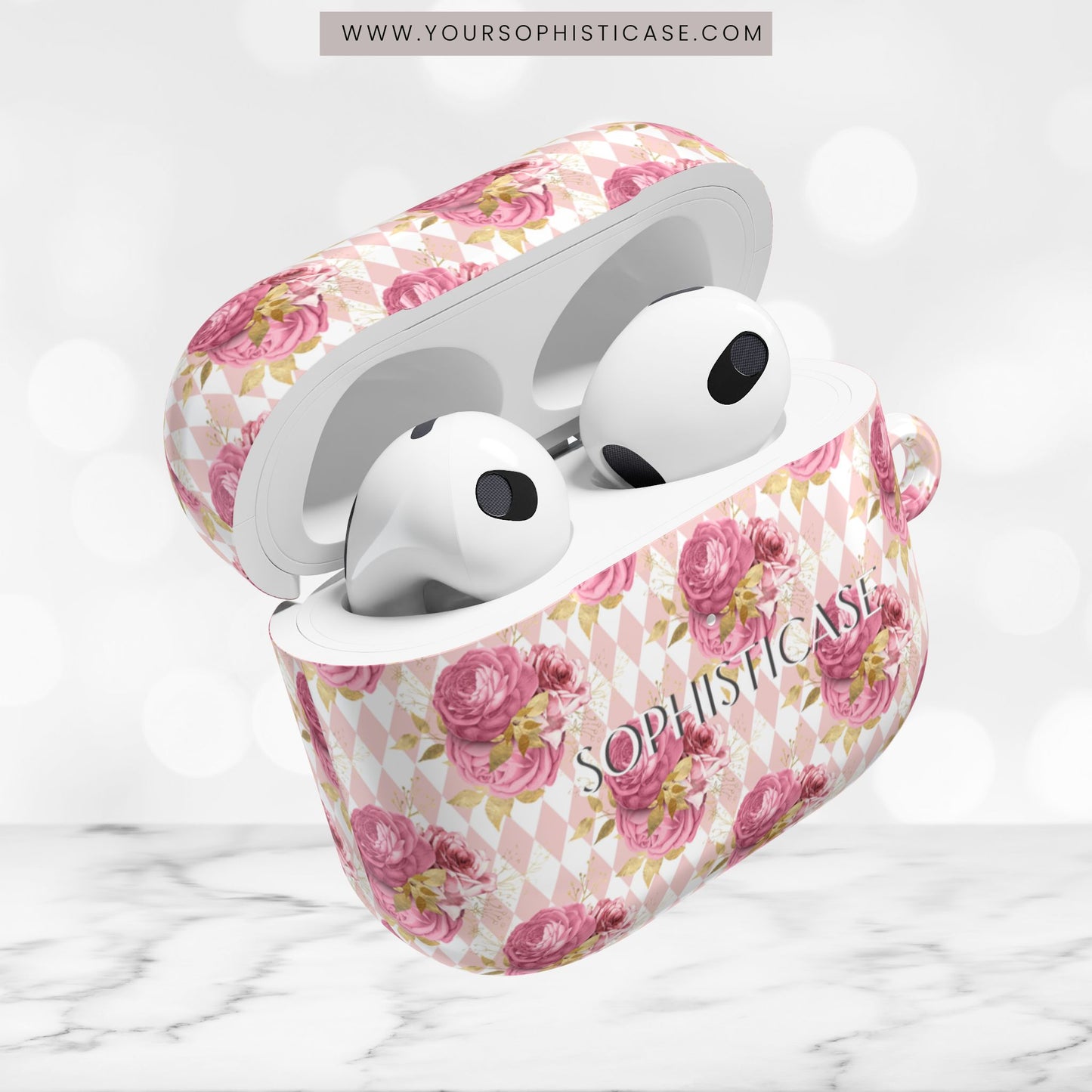 AirPod Cases - Rose Diamond Romance in Sienna