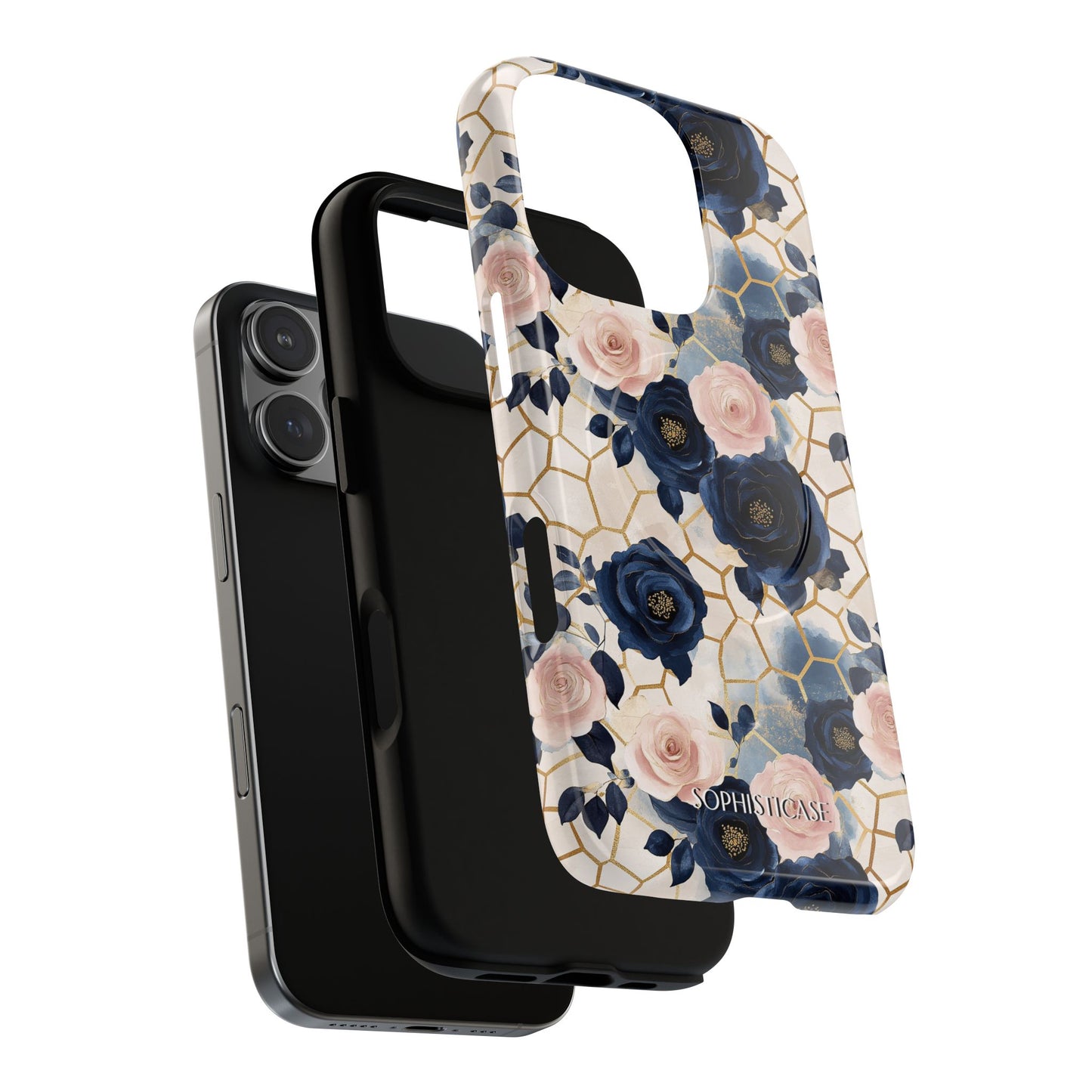 Royal Floral in Navy Hive - iPhone Magsafe Case