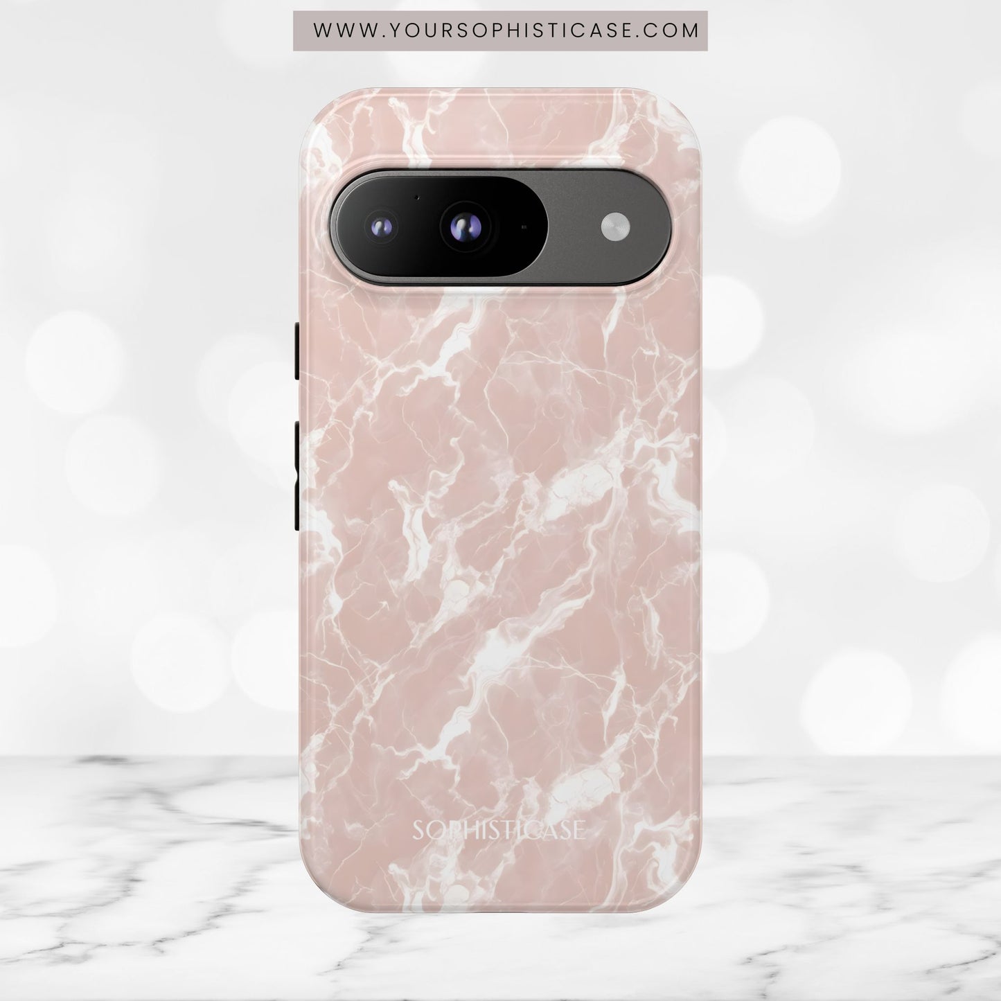 Marble Crush in Neutral Beige - Tough Phone Case