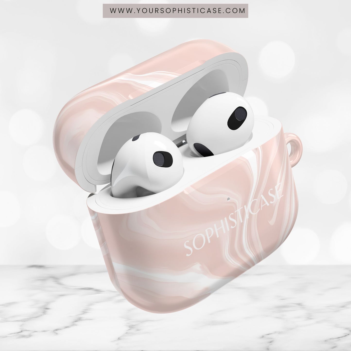 AirPod Cases - Liquid Dreams in Neutral Beige