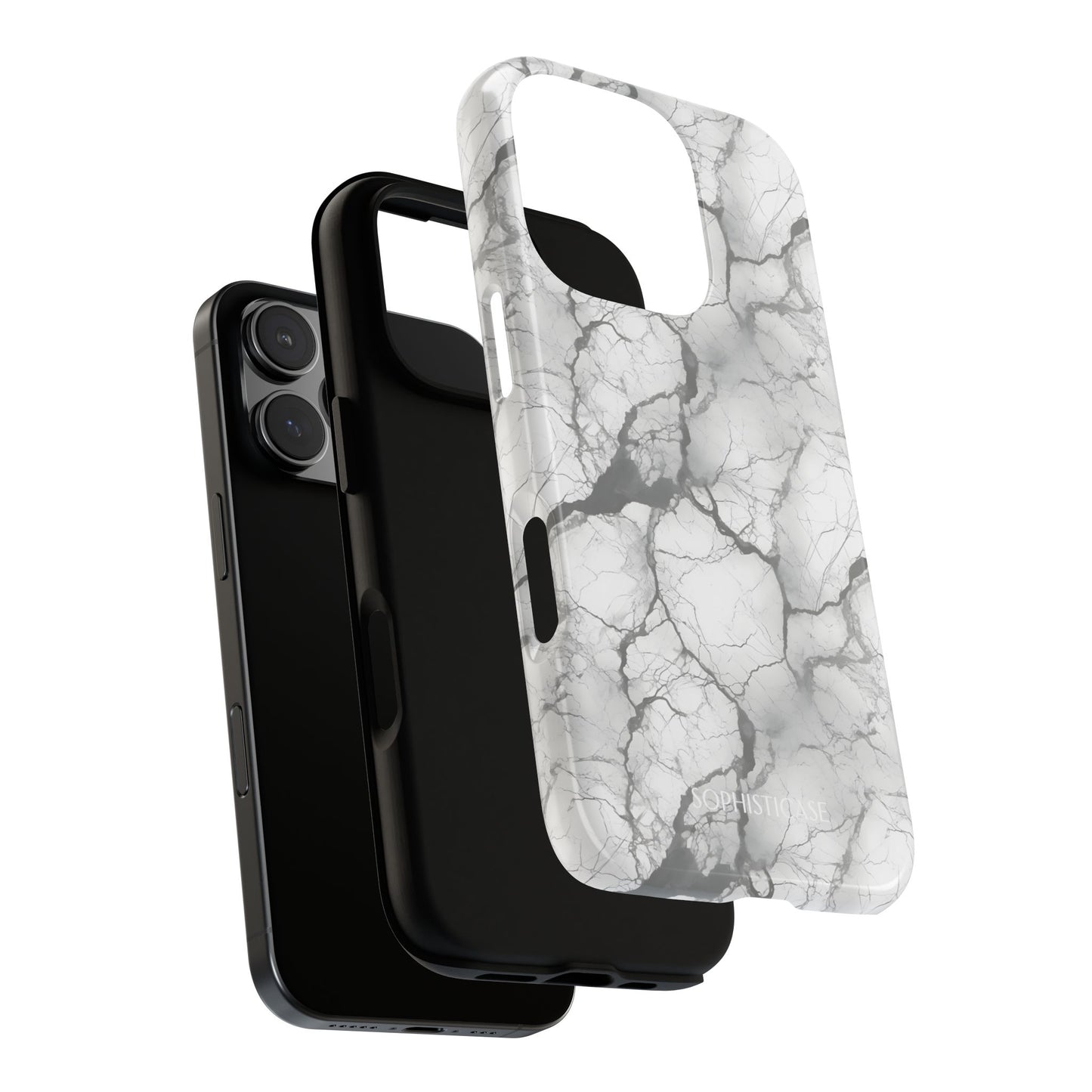 Marble Opulence in Charcoal Grey - iPhone Case