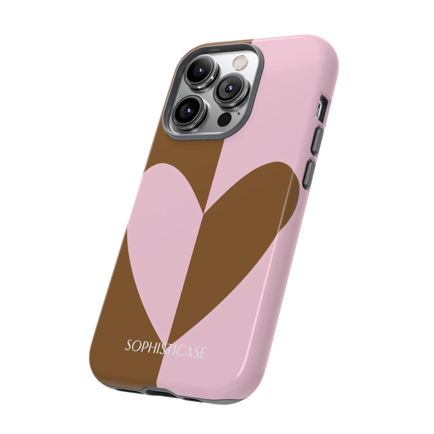 Be Mine in Pink and Brown - iPhone Case