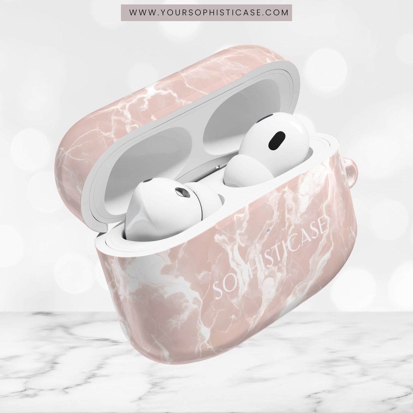 AirPod Cases - Marble Crush in Neutral Beige