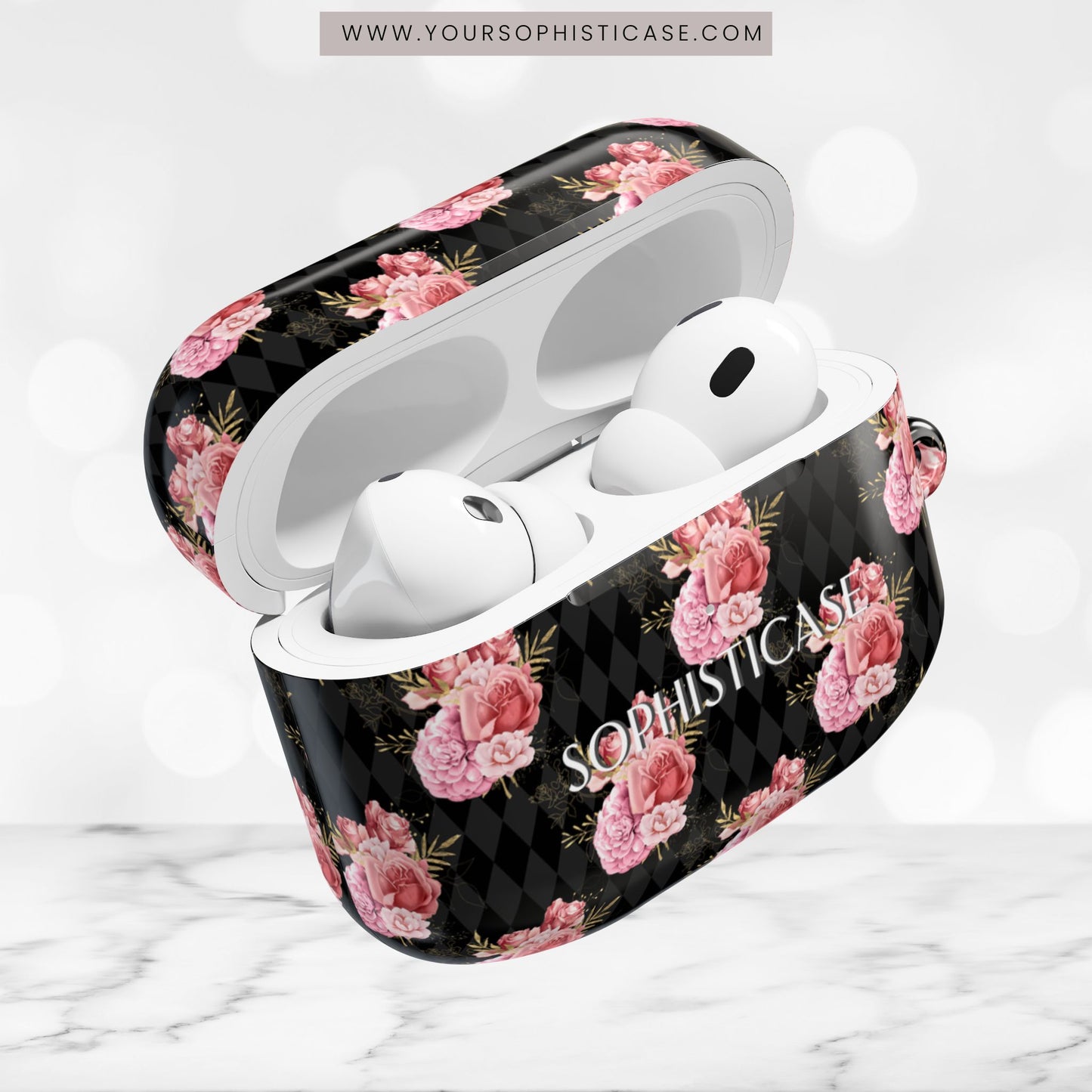 AirPod Cases - Rose Diamond Romance in Vivienne