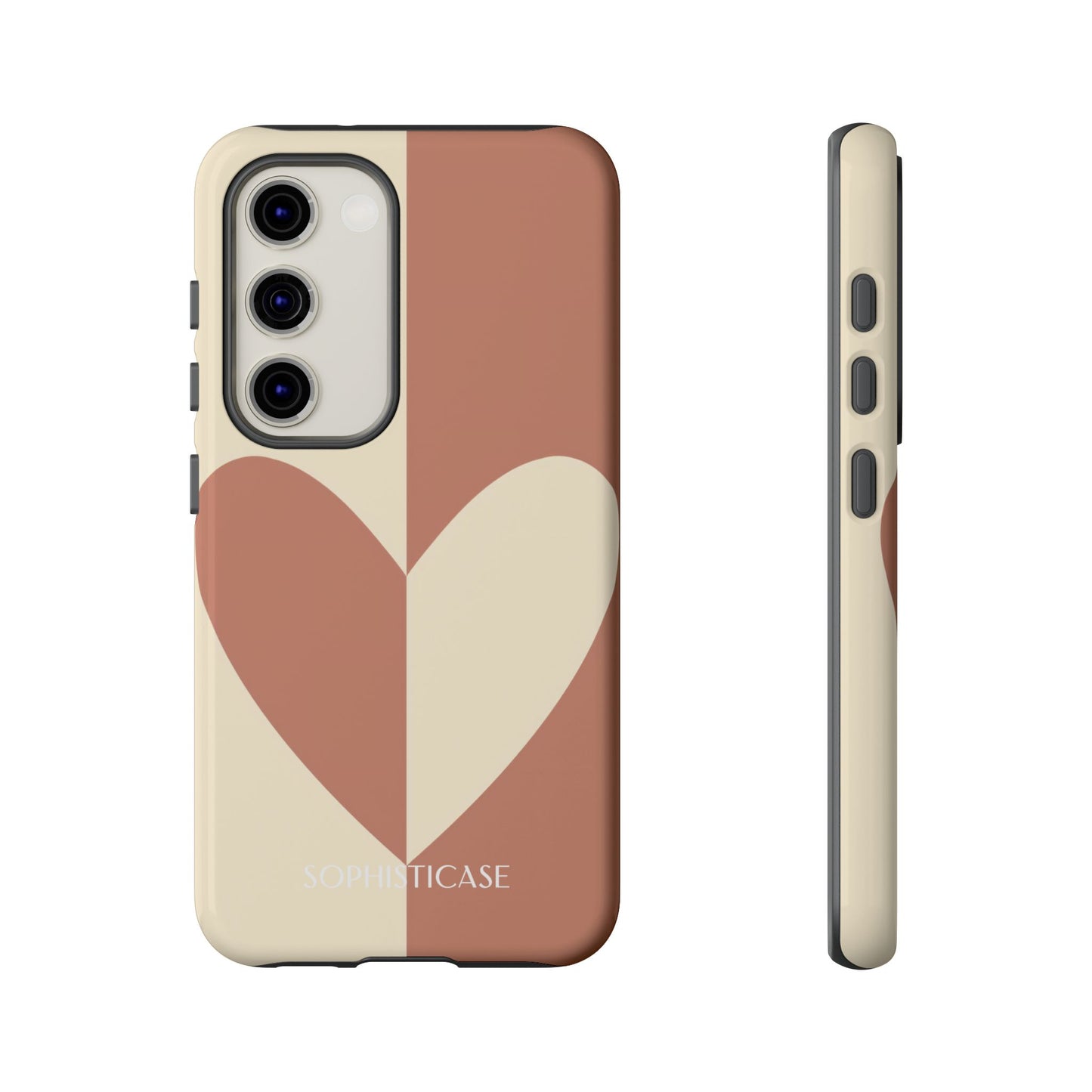 Be Mine in Brown and Cream - Drop Proof Phone Case for Samsung Galaxy - Sophisticase