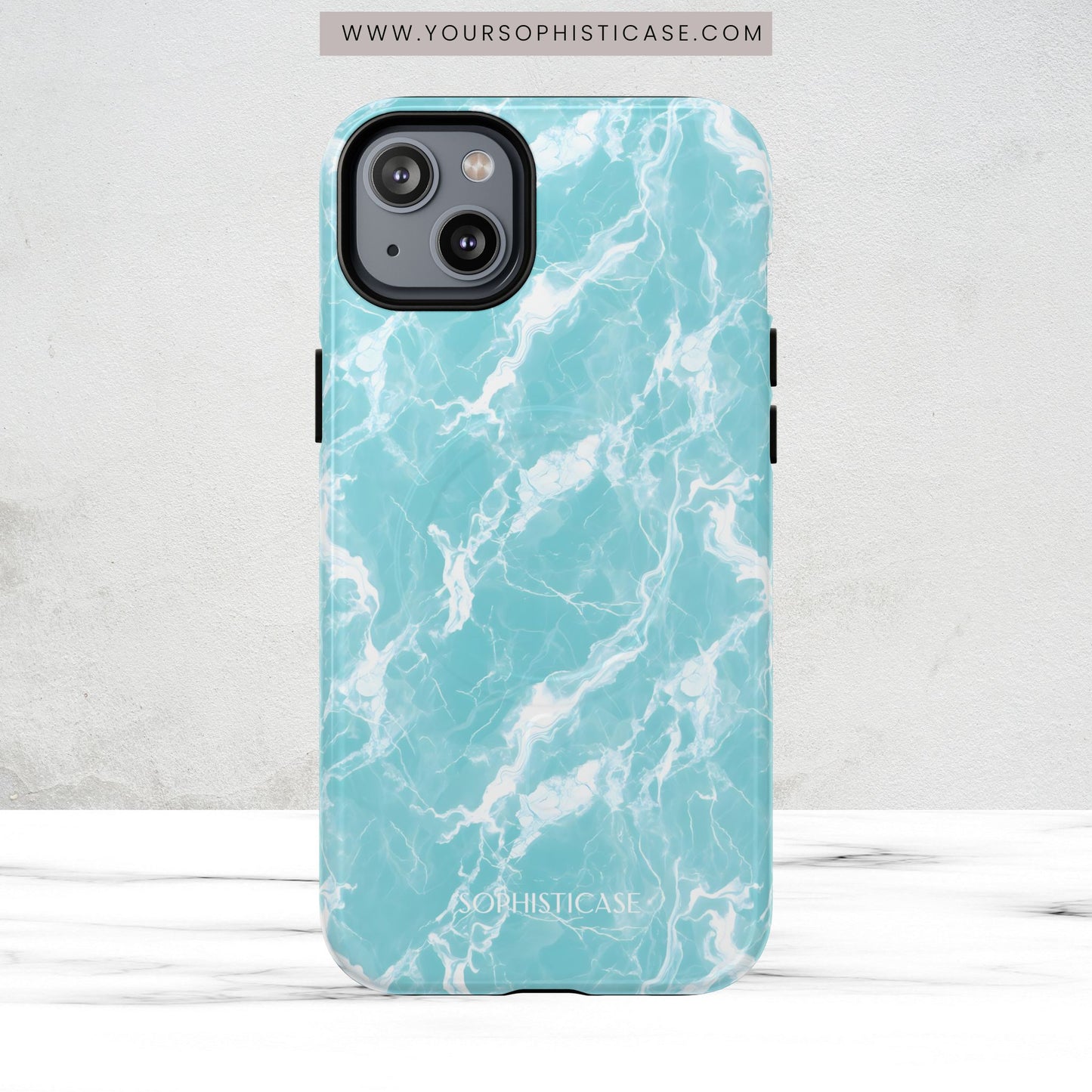 Marble Crush in Aqua - Magsafe Case