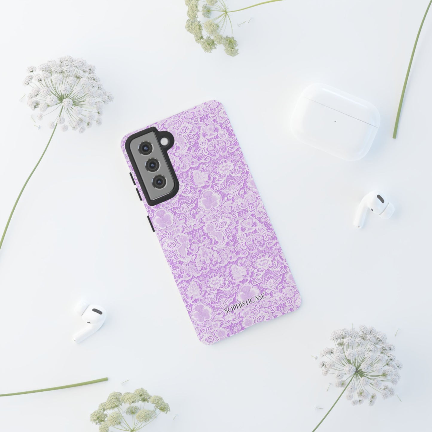 Luxe Lace in Purple - Tough Phone Case