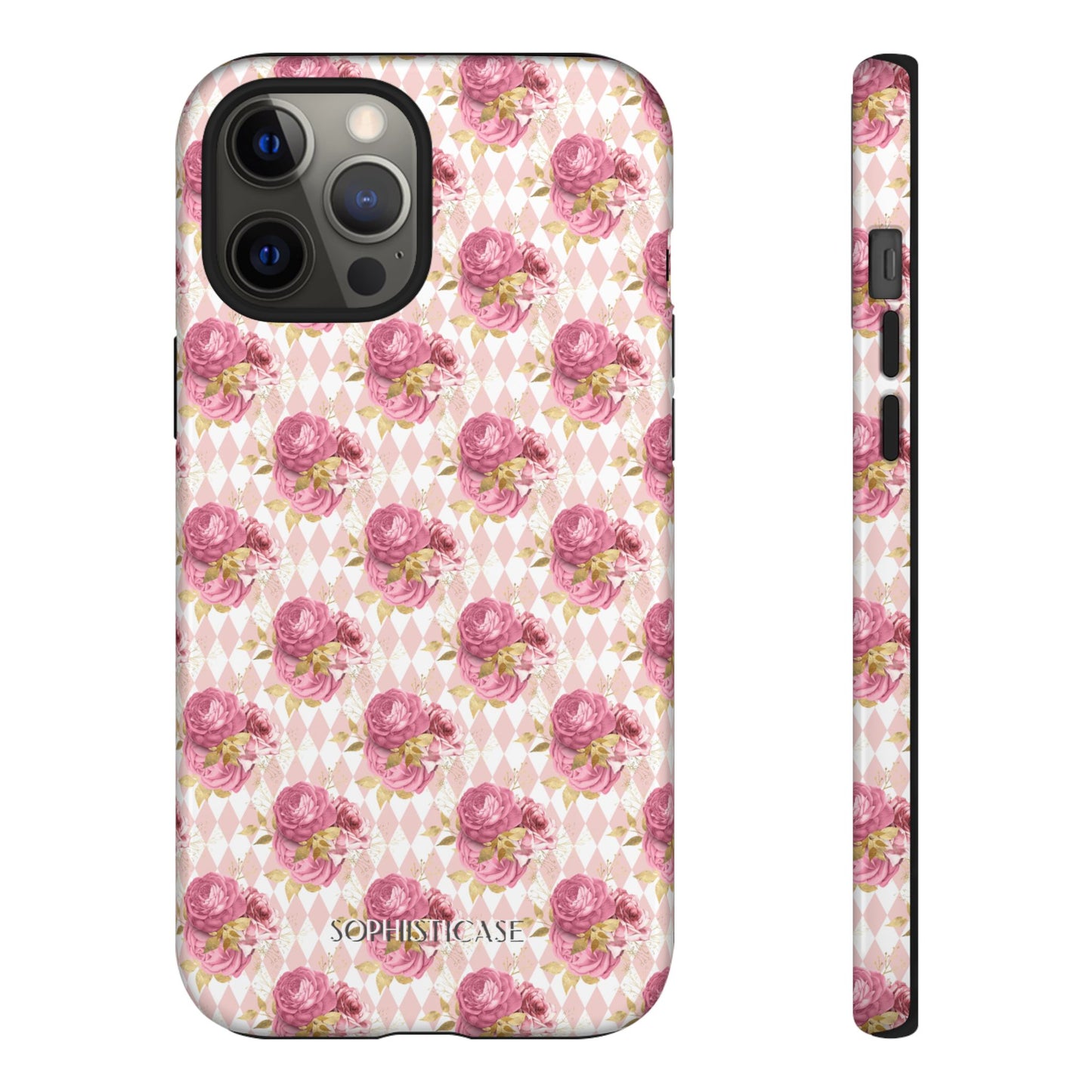 Rose Diamond Romance in Sienna - iPhone Case
