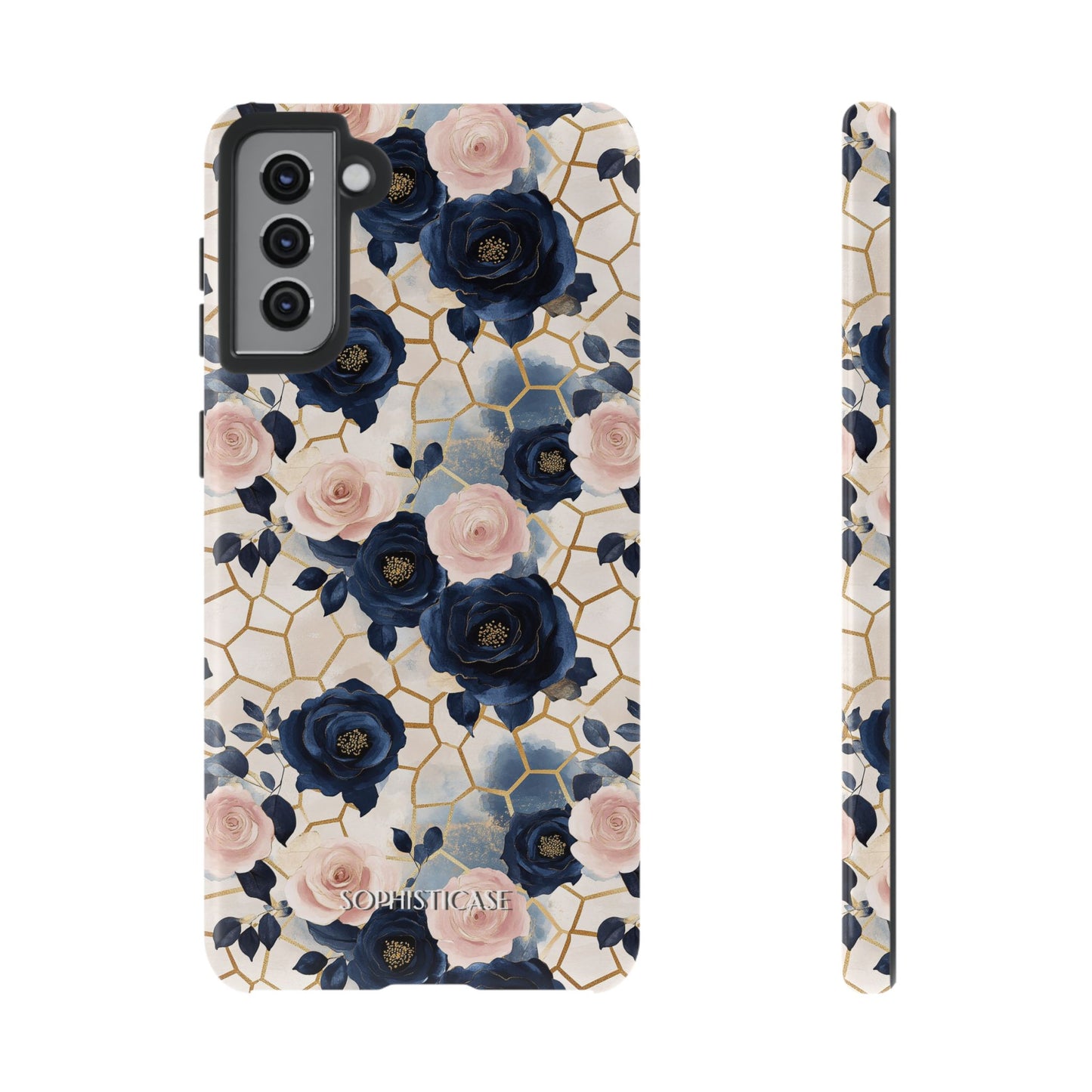 Royal Floral in Navy Hive - Tough Phone Case