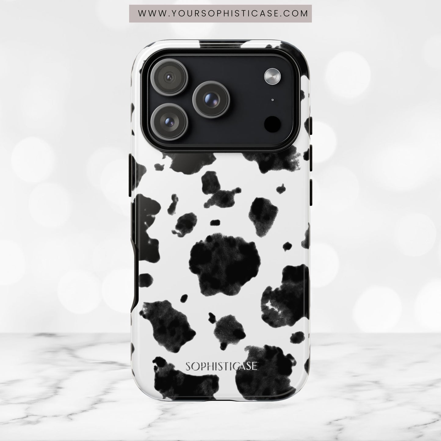 Holy Cow in Black - iPhone Case