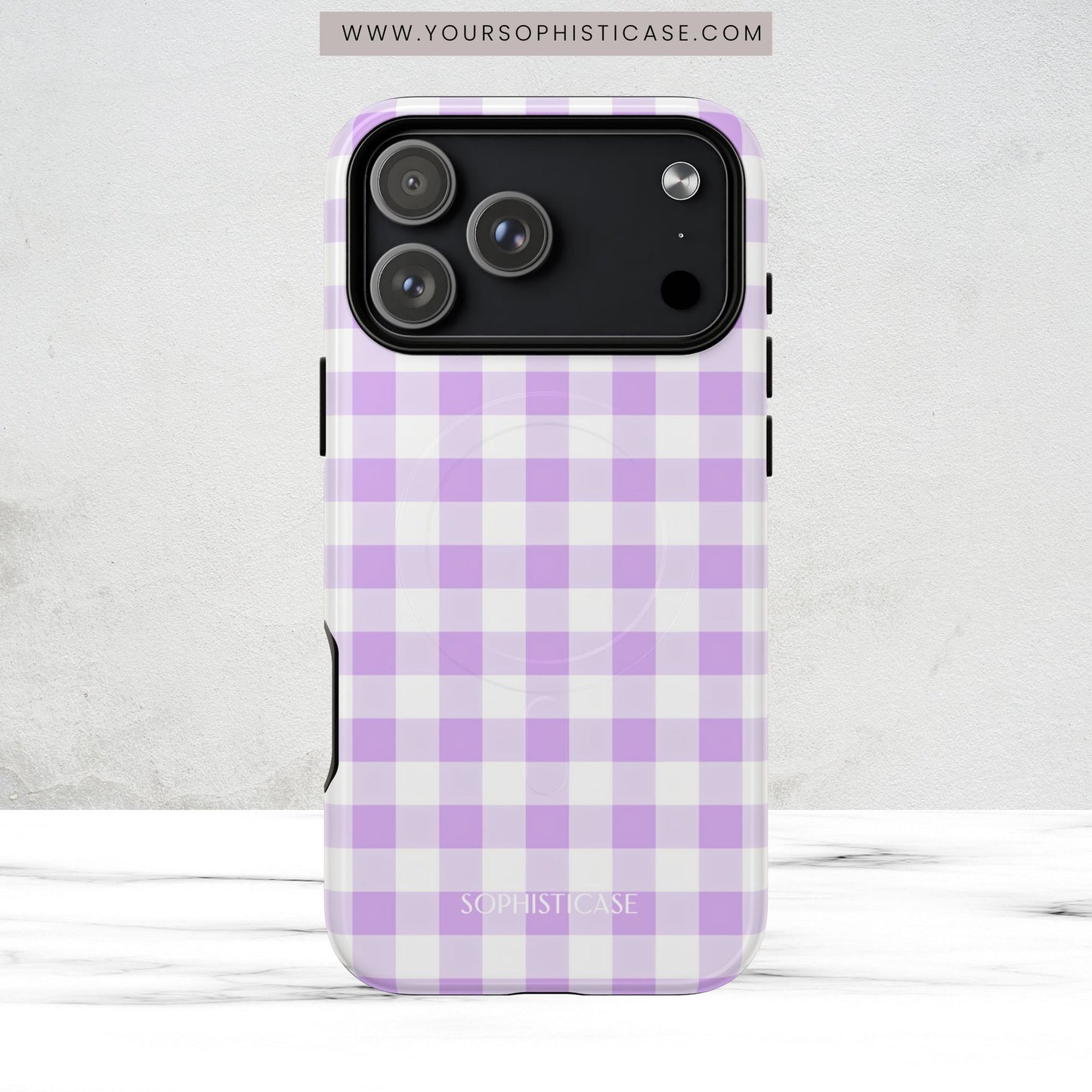 Gingham in Purple - Magsafe Case