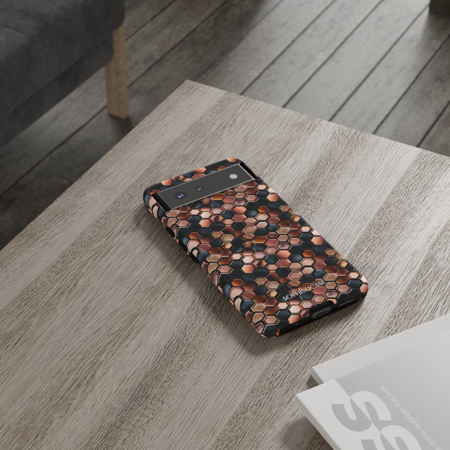 Rose' Runway in Honeycomb Mosaic - Tough Phone Case