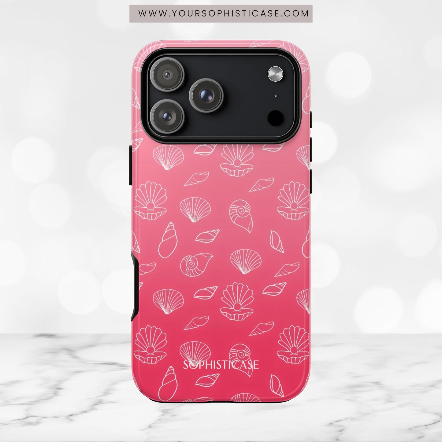 Seashell Society in Sunset Pink - iPhone Case