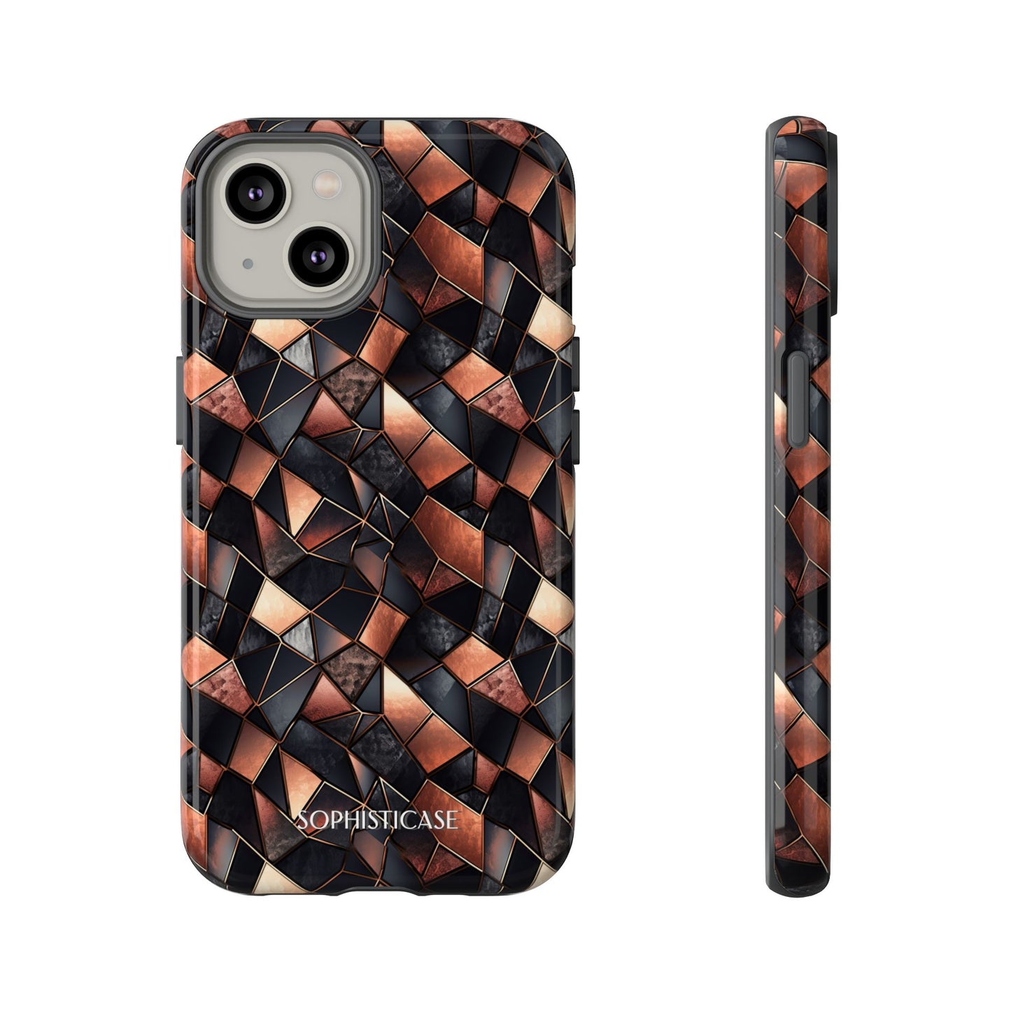 Rose' Runway in Noir Mosaic - Tough Phone Case