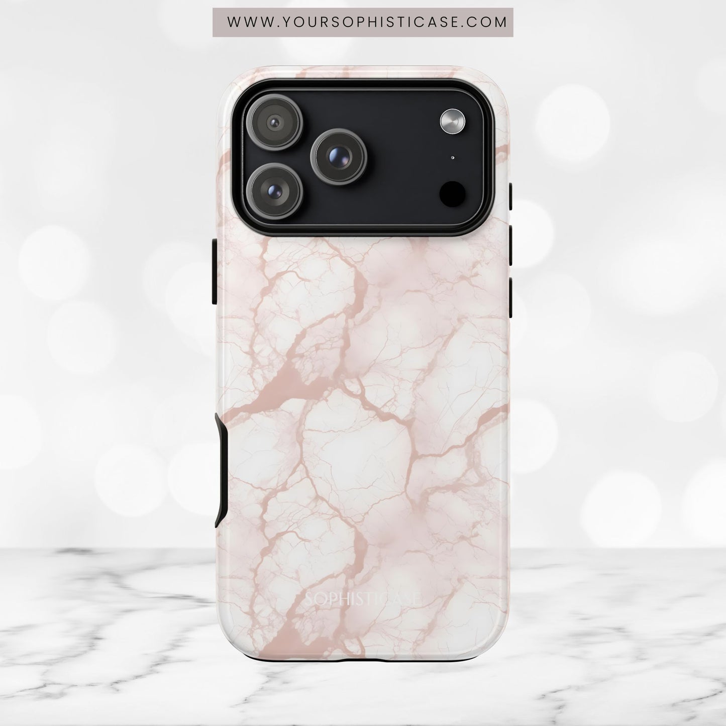 Marble Opulence in Neutral Beige - iPhone Case