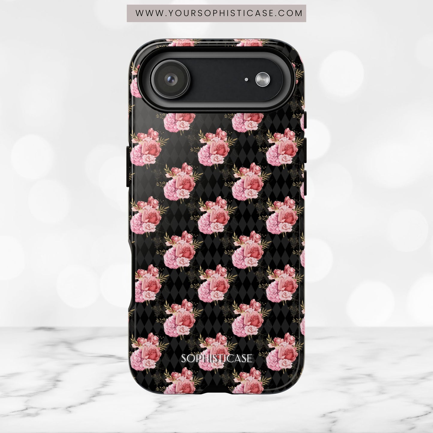 Rose Diamond Romance in Vivienne - Tough Phone Case